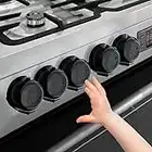 Stove Knob Covers for Child Safety - 5 Pack Babepai Upgraded Double-Key Design Universal Size Baby Safety Gas Oven Knob Covers Stove Guard Baby Proofing