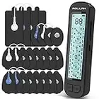 Mollan Dual Channel TENS Unit 6 Modes Electronic Pulse Massager with 12 Electrode Pads, EMS Muscle Stimulator Therapy for Lower, Shoulder, Arm, Back, Leg, Foot, and Arthritis Pain