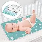 3 Pack Dipper Changing Pad, SACONELL Portable Toddler Diaper Changing Pad Waterproof Baby Change Mats Premium Change Pad Liner Bed Pad Play Mat(Green&White&Blue)