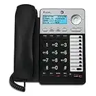 AT&T 2-Line Corded Phone with Speakerphone, 18 number Speed Dial, 100 Name/Number Caller ID and Phonebook, Data Port (ML17929), Black