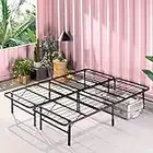 ZINUS SmartBase Tool-Free Assembly Mattress Foundation / 14 Inch Metal Platform Bed Frame / No Box Spring Needed / Sturdy Steel Frame / Underbed Storage, Full,Black