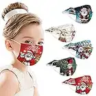 aLarm5 Enfant Visage_Masque Jetable 3 Couches,50PC Visage_Masque à la Mode Imprimé 3 Couches, Le Masque De Bon Confort Masque Noel Écharpe Respirant Bandana pour Garcon et Fille