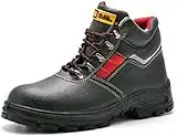 BLACK HAMMER Botas de Seguridad de Cuero para Hombres Protección de al S3 SRC Calzado de Trabajo al Tobillo de Cuero 5993 (43 EU)