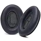 WC Wicked Cushions Upgraded Replacement Ear Pads for Bose QC35 & QC35ii (QuietComfort 35) Headphones & More - Softer Leather, Luxurious Memory Foam, Added Thickness, Extra Durability | Black