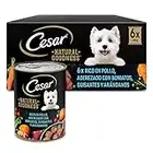 Cesar Natural Goodness Comida Húmeda para Perros Adultos con Pollo (Pack 6 Latas x 400g)