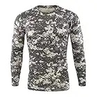 HANTONGHAO T-shirt mimetica tattica da uomo traspirante Quick Dry militare da combattimento manica lunga t-shirt da esterno sport escursionismo caccia abbigliamento