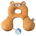 Benbat Newborn Headrest & Neck Support Pillow Baby Travel Pillow for Comfortable Sleep. Infant Brown Bear, 0-12 Months