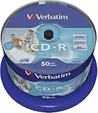 Verbatim DataLifePlus 50 x CD-R 700 Mo 52x Surface imprimable large Spindle