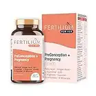 FERTILIUM DONNA - Integratore Fertilità Femminile - Rimanere Incinta Gravidanza Concepimento - Acido Folico + Inositolo + B12 + Vitamine Prenatali - 60 Capsule Vegane