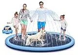 Splash Pad for Kids and Dogs, 95" Extra Large Splash Pad for Toddlers 1-3 and Kids Ages 4-8, Non Slip Thicken Sprinkler Dog Pool Summer Outdoor Water Toys for Backyard