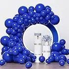 125pcs Royal Blue Balloons Different Sizes Pack, 18/12/10/5 inch Royal Blue Latex Balloons Garland Kit for Birthday Wedding Graduation Party Balloons