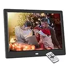 10.1 Inch Digital Photo Frame, 1280x800 1080P IPS Screen Smart Electronic Frame, Support USB/SD Card, Video/Music/Picture Play with Remote Control