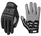 Seibertron Lineman 2.0 Padded Palm Football Receiver Gloves, Flexible TPR Impact Protection Back of Hand Glove Adult Sizes Black XL