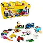 LEGO 10696 Classic Caja de Ladrillos Creativos Mediana, Base Verde, Coches y Animales de Juguete, Fácil Almacenaje, Juego de Construcción, Regalo para Niños y Niñas a Partir de 4 Años