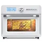 CROWNFUL 19 Quart Air Fryer Toaster Oven, Convection Roaster with Rotisserie & Dehydrator, 10-in-1 Countertop Oven, Original Recipe and 8 Accessories Included, UL Listed (White)