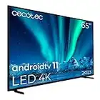 Cecotec Televisor LED 65" Smart TV A Series ALU00165. 4K UHD, Android 11, MEMC, Chromecast Integrado, Dolby Vision y Dolby Atmos, HDR10, Modelo 2023, 2 Altavoces de 12W