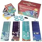 beiens Multi Math Flash Cards, 270 Addition, Subtraction, Multiplication, Division Cards, All Facts 0-12 with 1 Erase Pen 4 Rings, Math Games Set for Kids Age 6+ 3rd 4th 5th 6th Grade