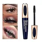 4D Mascara Crème Maquillage 4D Mascara Fibres 3D Mascara Cils 3D avec Sérum Améliorant Cils