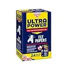 Zero In ZER508 Ultra Power Fly Papers (Poison-free, Kills Insects, Use in Homes, Outbuildings and Commercial Premises), Pack of 24, 5x9.5x15.5 cm