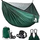 COVACURE Hängematte Outdoor Hängematte mit Moskitonetz - 350kg Belastbarkeit für 2 Personen 290 x 140 cm Ultraleicht Hammock Reise Gadgets für Camping Garten Survival Wander (Grün)