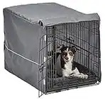 New World Double Door Dog Crate Kit Includes One Two-Door Crate, Matching Gray Bed & Gray Crate Cover, 30-Inch Kit Ideal for Medium Dog Breeds,Black & Gray