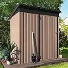 AECOJOY 1.53x0.91m Metal Garden Shed, Small Shed with Design of Lockable Door, Garden Storage Shed For Firewood, Garbage Can, Bike