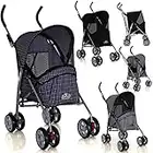 Pet Stroller Dog Puppy Carrier Pram Travel Pushchair (Grey)