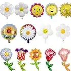 ZOOMPIL Set di palloncini in lamina di fiori, Palloncini per feste a tema floreale, 15 pezzi Palloncini in Foil per Compleanno, Palloncini per Bambini, Decorazione per feste Compleanno