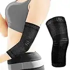 NEENCA [2 Pack] Professional Elbow Brace, Compression Elbow Sleeves. Medical Elbow Support for Tendonitis,Tennis or Golf Elbow. Arm Support Sleeves for Sports Protection and Pain Relief - Pair Wrap