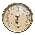 MCLseller 3 in 1 Weather Station, Barometer Thermometer Hygrometer Brass Metal Wall Hanging Portable Weather Instrument for Indoor and Outdoor Use