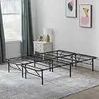 LINENSPA 14 Inch Folding Metal Platform Bed Frame - 13 Inches of Clearance - Tons of Under Bed Storage - Heavy Duty Construction - 5 Minute Assembly - Twin