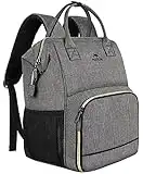 MATEIN Laptop Lunch Rucksack, 17" Picknick Rucksack für Damen und Herren mit isoliertem Kühlfach, Wasserdicht Lunch Kühltasche mit USB Ladeanschluss für Herren Business Arbeit Picknick, Grau