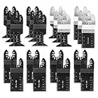 20 Pcs Mix Oscillating Saw Blades,Professional Multitool Blades for Wood Metal Plastics,Quick Release Multi Tool Blade Kits Compatible with Dewalt Worx Rockwell Makita Ryobi Silverline Black Decker