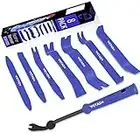 Wetado Trim Removal Tool, Car Upholstery Repair Kit, Car Door Audio Panel Trim Removal Set, Fastener Terminal Remover Tool Set Clips Pry Kit Auto Clip Pliers (8PCS Blue)