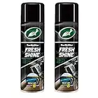 Turtle Wax Fresh Shine Interior Plastic & Dashboard Cleaner with Air Freshener New Car Scent 500ml x2 - Removes Dirt, Dust & Residue from Car Interior Plastic for a Glossy Shine & New Car Smell