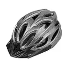 Scott Edward Bike Helmet Adult Men Women - CPSC Safety Certified Lightweight Bicycle Helmet with Detachable Sun Visor, Mountain Bike Helmet Suitable for Men Women, Adjustable 54-63cm (Black)