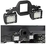 Nilight 2 PCS 4 Inch 60W Led Pods with 2.5 Inch Tow Hitch Mounting Brackets LED Backup Reverse Lights Rear Search Lighting Led Light Bar for Pickup ATV SUV Truck Trailer Boat