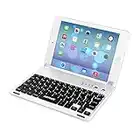 Arteck Ultra-Thin Apple iPad Mini Bluetooth Keyboard Folio Case Cover with Built-In Stand Groove for Apple iPad Mini 3/2 / 1 / iPad Mini with Retina Display with 130 Degree Swivel Rotating Silver