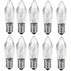 Pinlamp 10Pcs 3W Ampoules De Verre De Lumière Chaud Bougies Effilées E10 LED Ampoules De Remplacement pour Lampes,34v