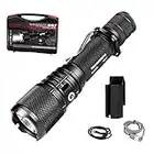 PowerTac Warrior G4-FL 4200 Lumen (Wide Beam) Tactical Handheld Flashlight High Lumen, Waterproof, USB Rechargeable Flashlight and Dual-Charging Magnetic Police Duty LED Flashlight