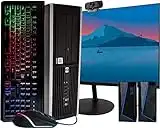 HP EliteDesk 8200 Business Desktop PC - Intel i7, 16GB Ram, 500GB SSD, Windows 10 Pro 64bit, New 24 Monitor, RGB Productivity Bundle (Renewed)