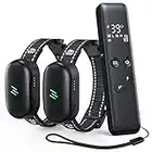 Dog Training Collar - 2 Dogs Shock Collar for Large Dog with Remote 1600ft, 3 Training Modes, Rechargeable IPX7 Waterproof Electric Dog Collar for Small Medium Large Dogs