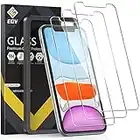 [3 Pack] EGV Screen Protector for iPhone 11 and iPhone XR 6.1 inch, Tempered Glass, HD Screen, Bubble Free, Scratch Resistant, Case Friendly, Film Easy Installation Tray, Sensitive Touch, Ultra-Thin