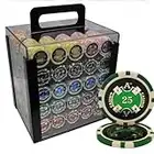 MRC Poker 1000 Ct Ace Casino 14 Gram Poker Chip Set Acrylic Case Custom Build