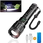 ASORT LED Torch Super Bright 25000Lumens LED Flashlight Adjustable Focus Handheld Pocket Tactical, Battery Powered Zoomable and Waterproof Camping Outdoor Torch (26650 Batteries)