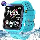 AOYMJRS Kids Smart Watch Phone Waterproof Smartwatch Boys Girls,Electronic Smart Watch for Kids with 11 Games Camera SOS Call for Kids with Music Video Counter Alarm Flashlight, Gifts for Kids(Blue