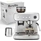 Breville Barista Max Espresso Machine | Latte & Cappuccino Coffee Maker with Integrated Bean Grinder & Steam Wand | 2.8 L Water Tank | 15 Bar Italian Pump | Stainless Steel