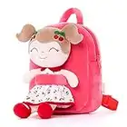 Gloveleya Mochila para niños pequeños Regalos para bebés Mochilas para niños con muñeca Cereza Muchacha Rojo Mayores de 2 años