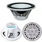 PYLE PLMRW8 SUBWOOFER IMPERMEABILE MARINO WATER PROOF 8" 20,00 CM 200 MM BIANCO PER IMBARCAZIONI BARCA GOMMONE PISCINA O LOCALI ALL'APERTO SINGOLA BOBINA DA 4 OHM 200 WATT RMS 400 WATT MAX