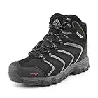 NORTIV 8 Uomo Stivali da Escursionismo Scarpe Sportive Mid Trekking Shoe Mountain Trainer Nero/Scuro/Grigio 160448_M Größe 43.5EU/10US